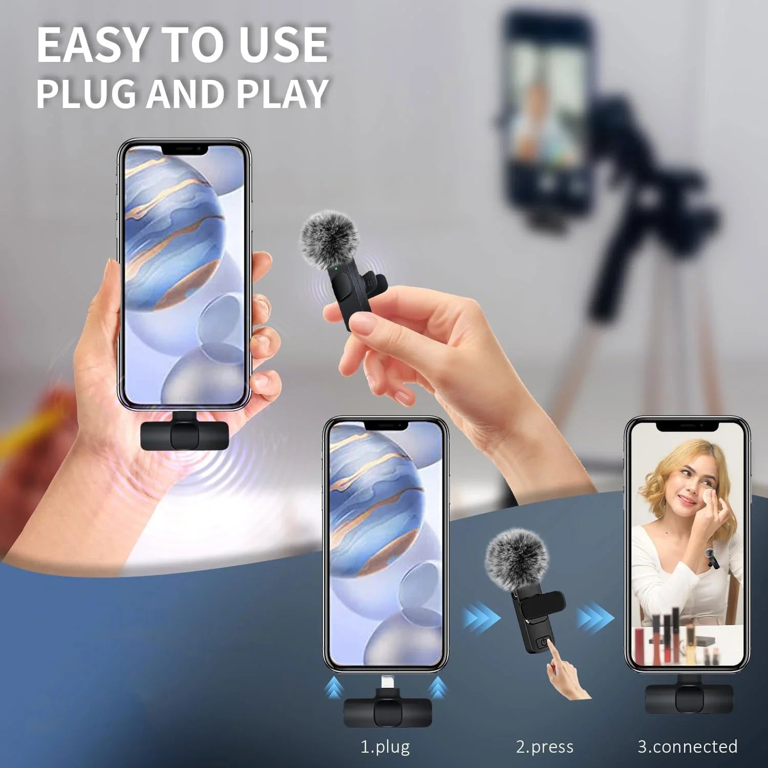 Wireless Lavalier Podcast Mic